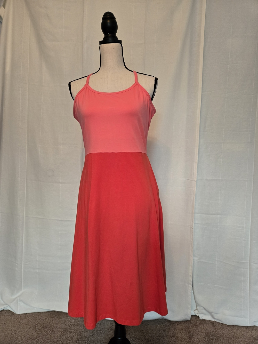 Pact Two-Tone Pink Midi Dress
